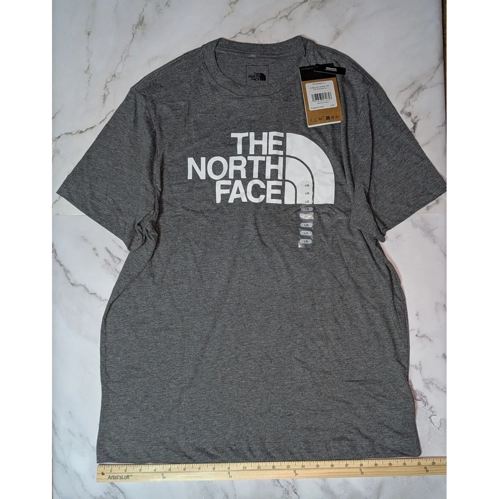 The‎ North Face Mens Half Dome Tee Grey Heather Logo T-Shirt NF0A8EBECQI-L Large